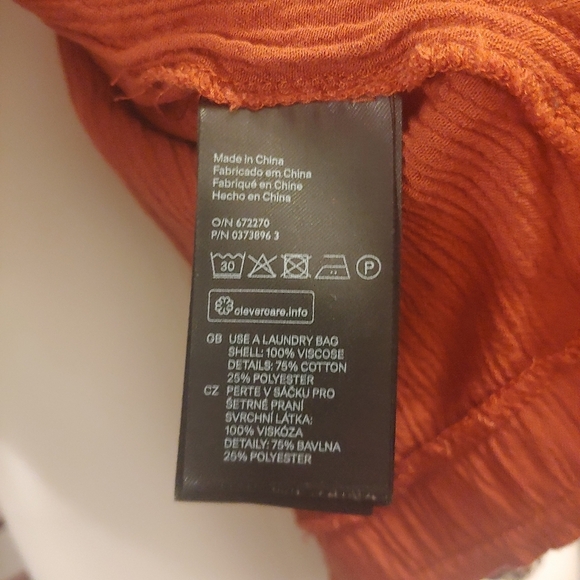 NWOT h&m orange open front shirt cardigan - Picture 3 of 4